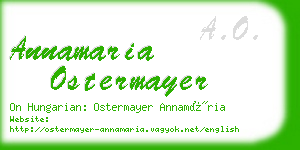 annamaria ostermayer business card